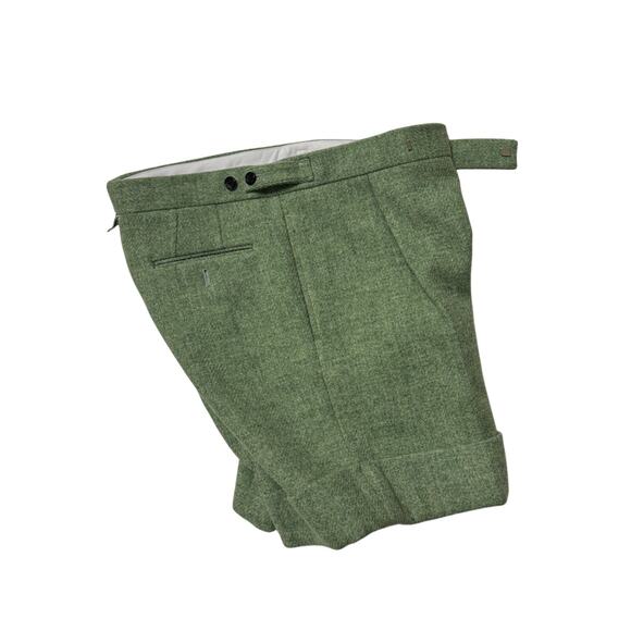 Thom Browne Green Wool Pleated Cuffed Shorts (Size 2) - Picture 7 of 9